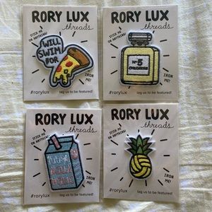 Rory Lux embroidered iron on patches